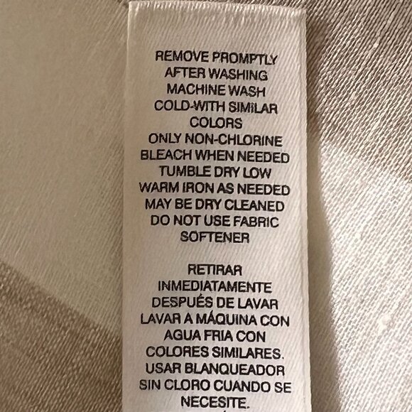 NWT Chicos Effortless Linen Stripe Button Down Shirt Sz 3 XL 16 Tan Collar - Picture 7 of 11